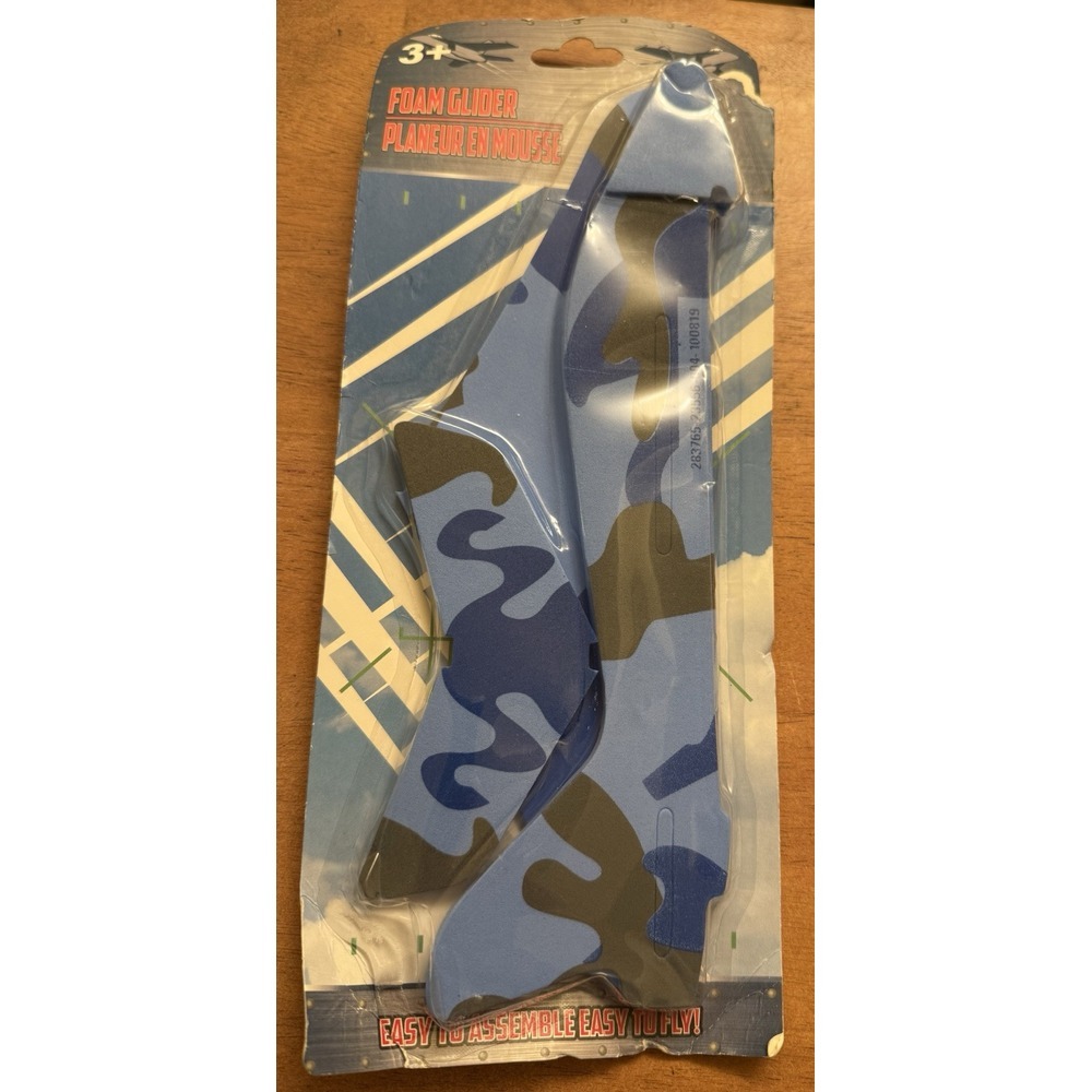 Blue Toy Foam Glider‎ Plane Greenbrier International Easy Assembly For Kids New!